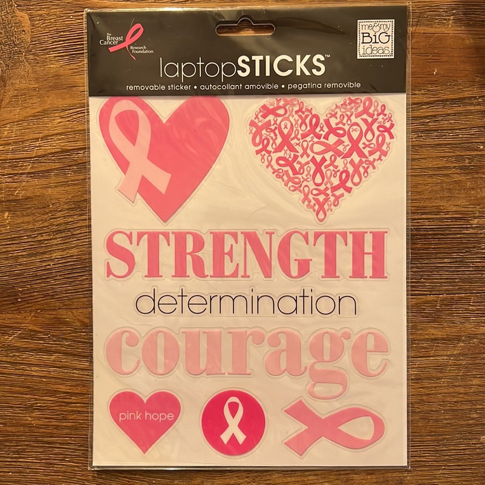 BREAST CANCER LAPTOP STICKERS NWT